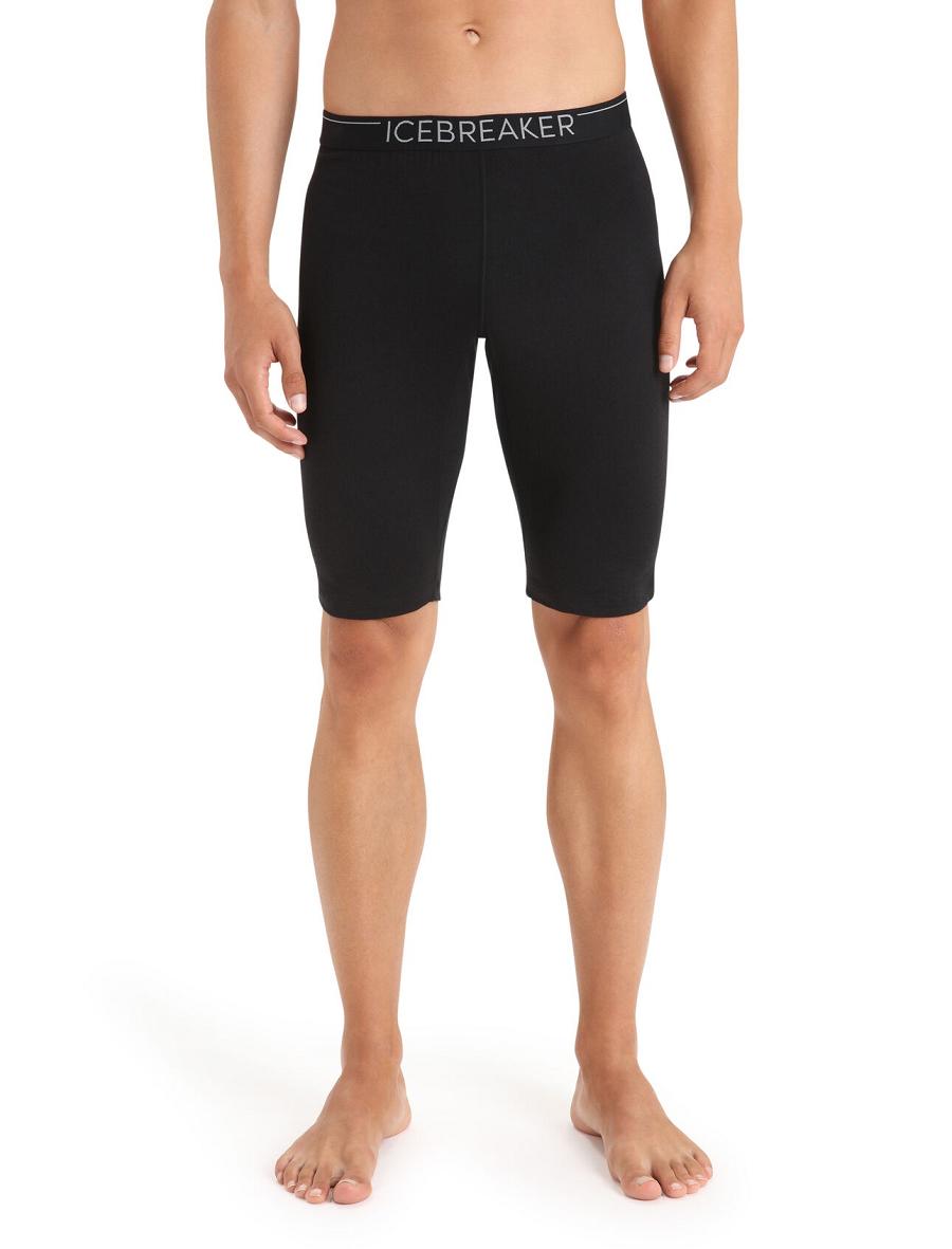 Icebreaker Merino 200 Oasis Thermal Shorts Férfi Base Layers Fekete | HU 1379GSOL